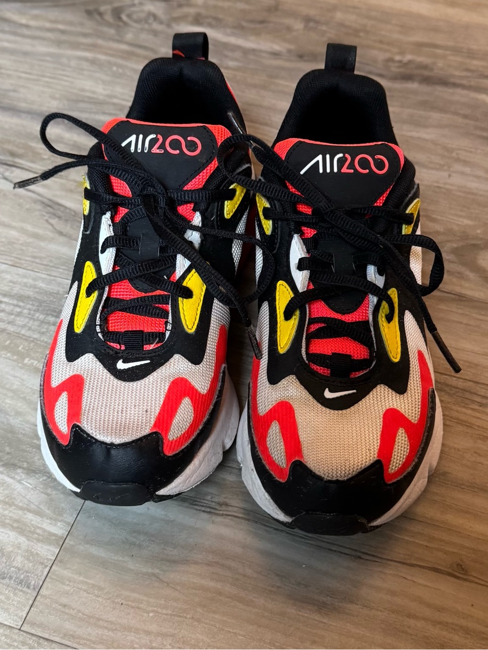 Nike Kids' Air 200 Black and Crimson Athletic Sneakers